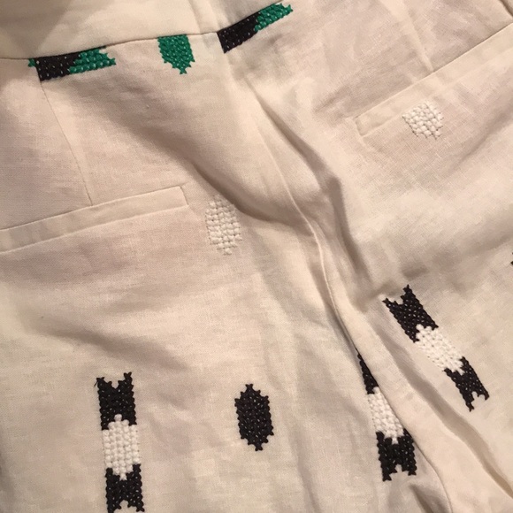 Zara Embroidered Linen Trouser - Picture 13 of 16